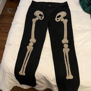URKOOLWEAR Skeleton Jeans
